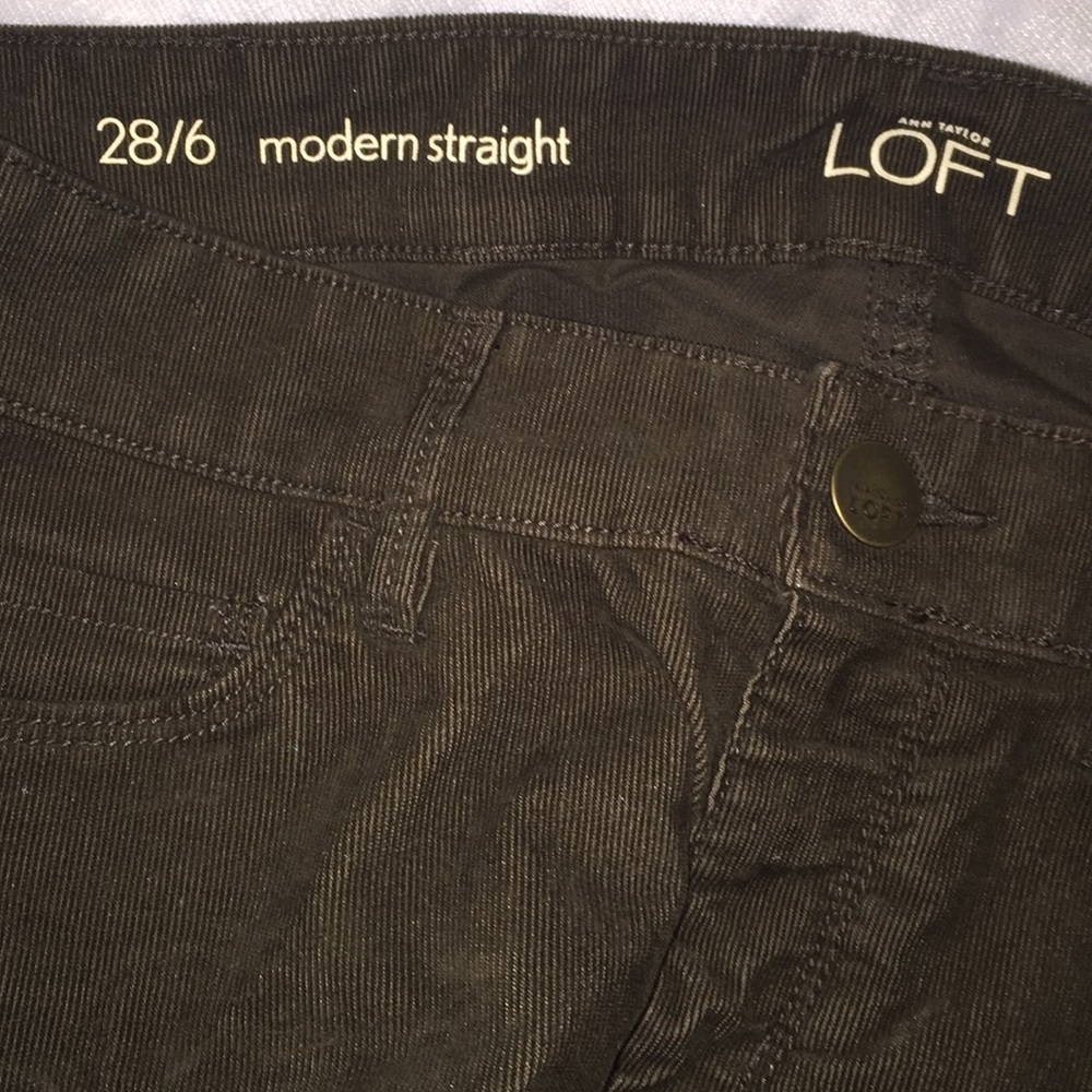 Ann Taylor Sz 6 brown corduroy pant 28/6 straight